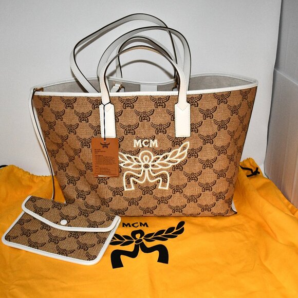 MCM Handbags - MCM Himmel OTH MEDIUM Shopper Tote in Natural #MWPFSAC021N001 NWT